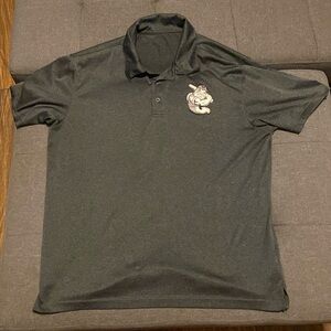 Winnipeg Goldeyes Baseball Grey Polo / Golf Shirt Mens Large Angry Fish Manitoba